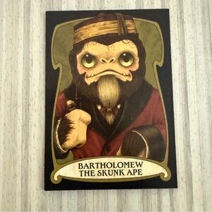 Gideon’s Bakehouse trading card #52, Bartholomew the Skunk Ape, new